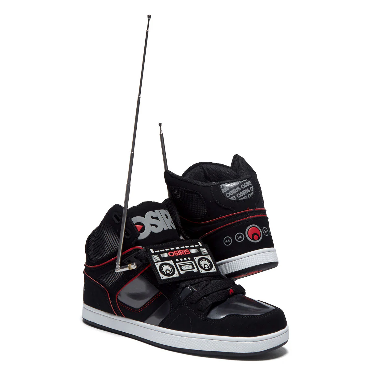 Osiris NYC 83 CLK Shoes - Black/Red/Boombox - Image 5