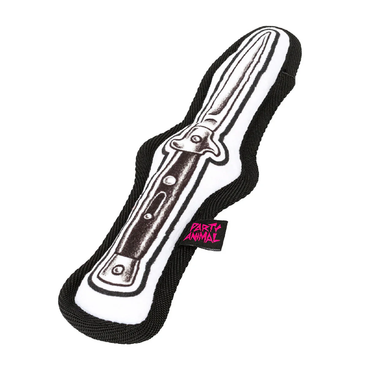 Party Animal x Tim Hendricks Switchblade Dog Chew Toy - White/Black - Image 2