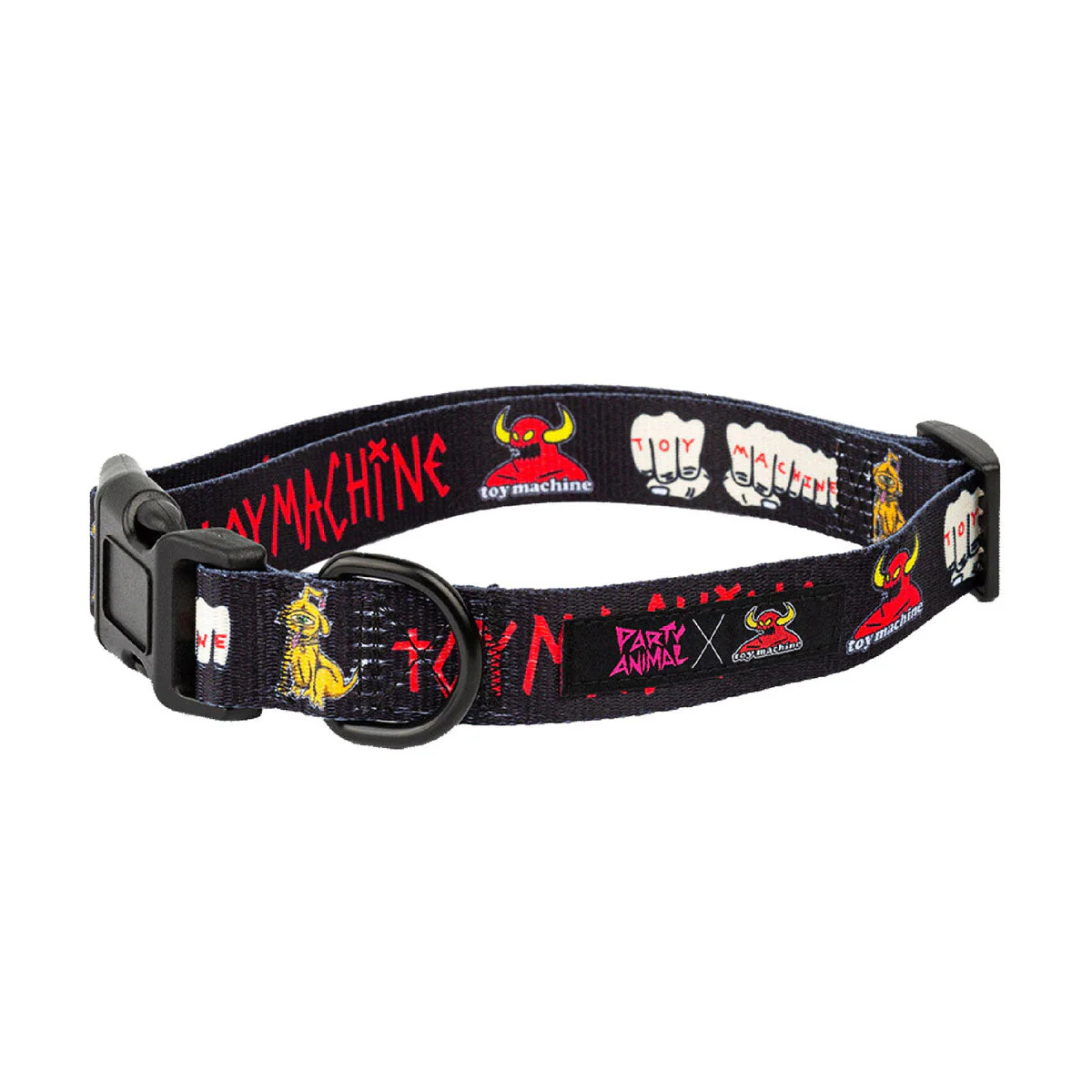 Party Animal x Toy Machine Dog Collar - Black