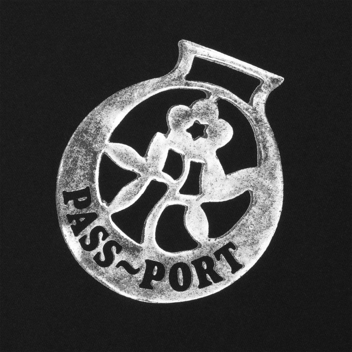 Passport Brass T-Shirt - Black - Image 2