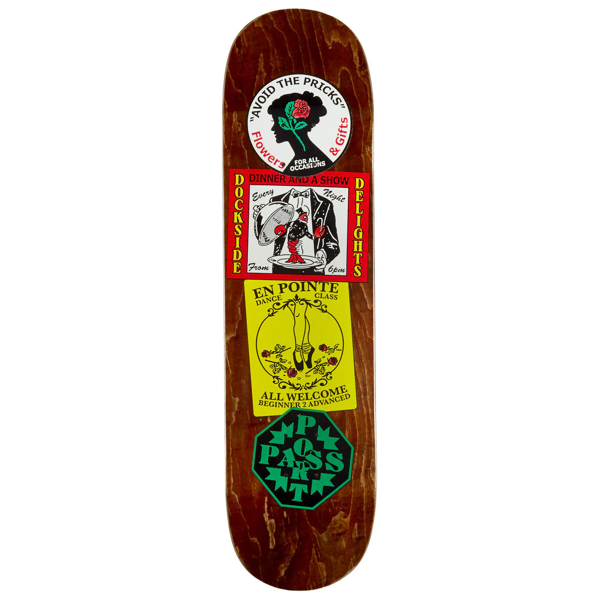 Passport Coaster Series Flowers And Gifts Skateboard Deck - 8.125"