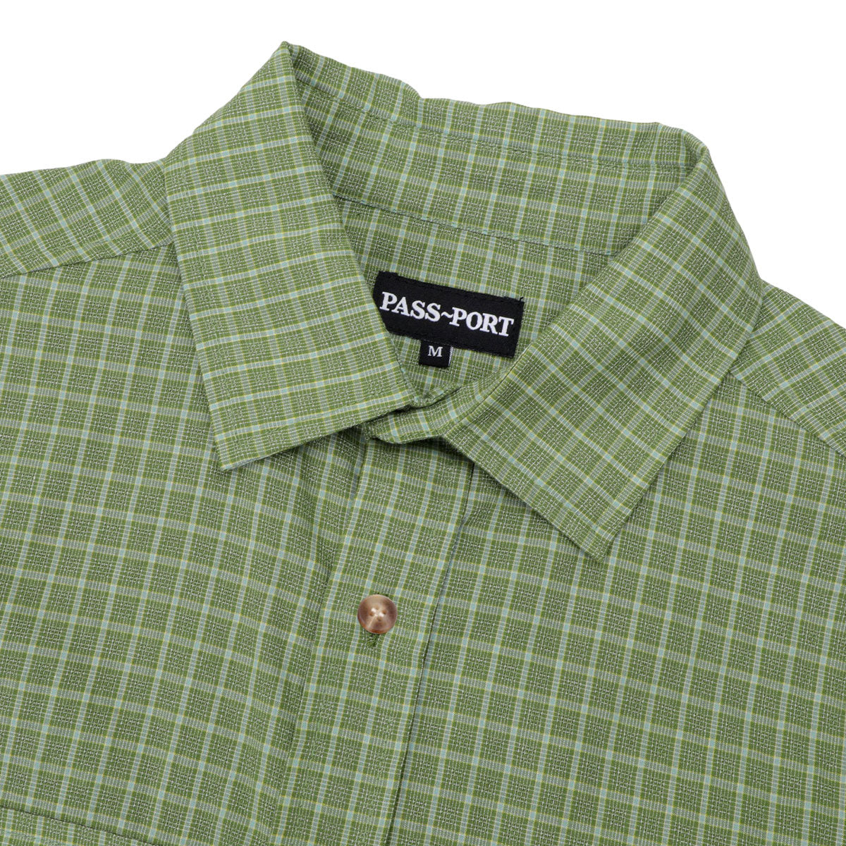 Passport Workers Check Shirt - Sage - Image 2