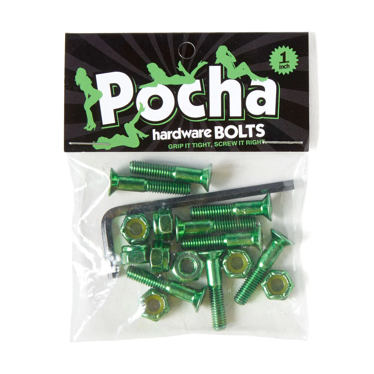Pocha World Party Allen Hardware - Green - 1"