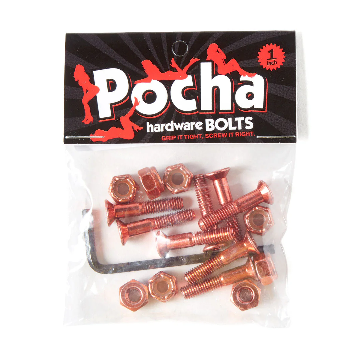 Pocha World Party Allen Hardware - Red - 1"