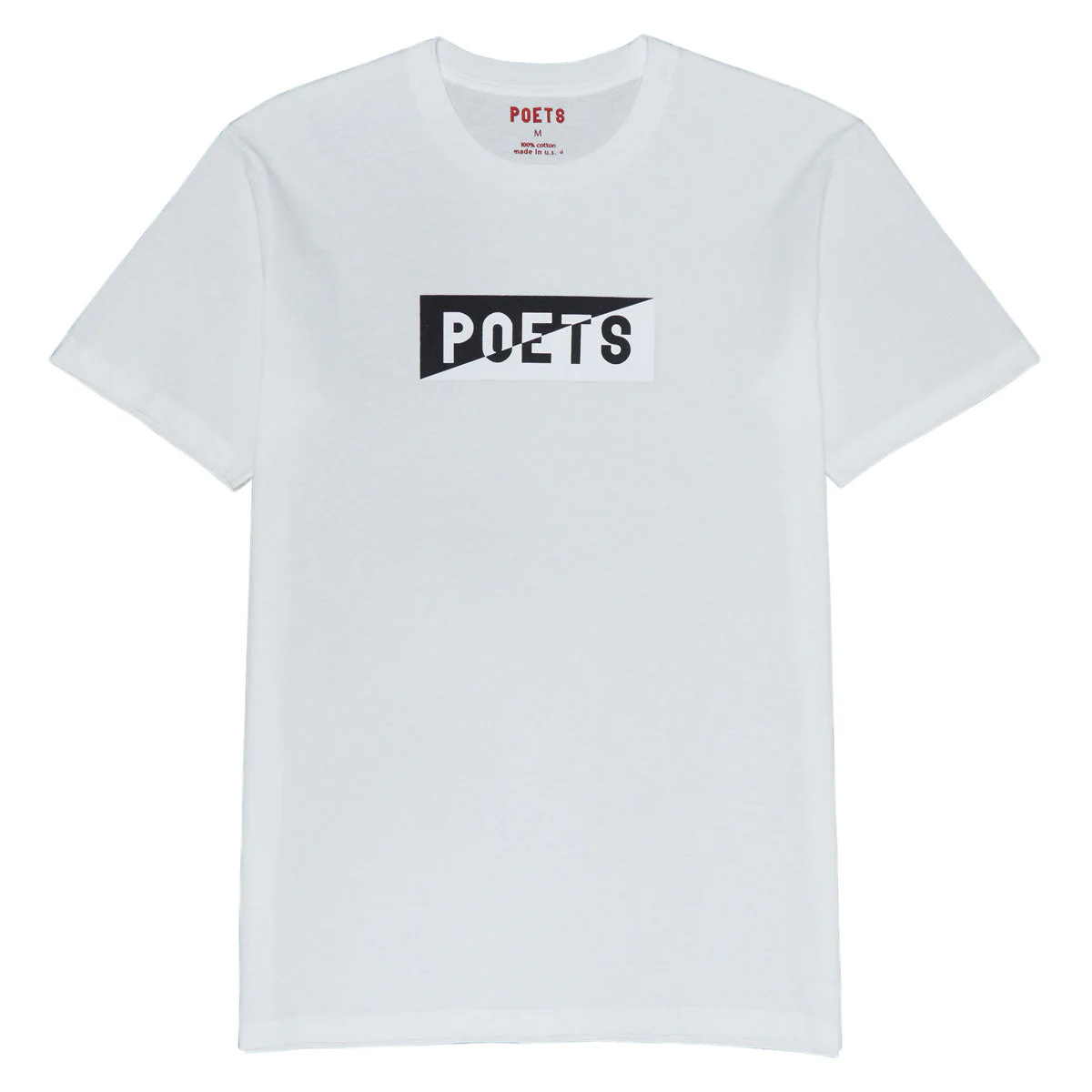 Poets Cinzano Screened T-Shirt - Natural White Cotton