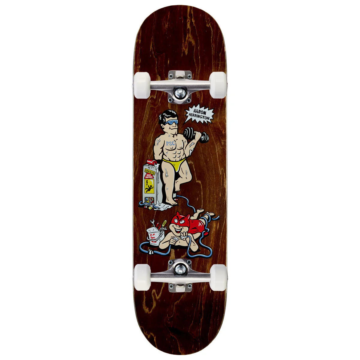 Polar Aaron Herrington Pumping Iron Skateboard Complete - 8.50"