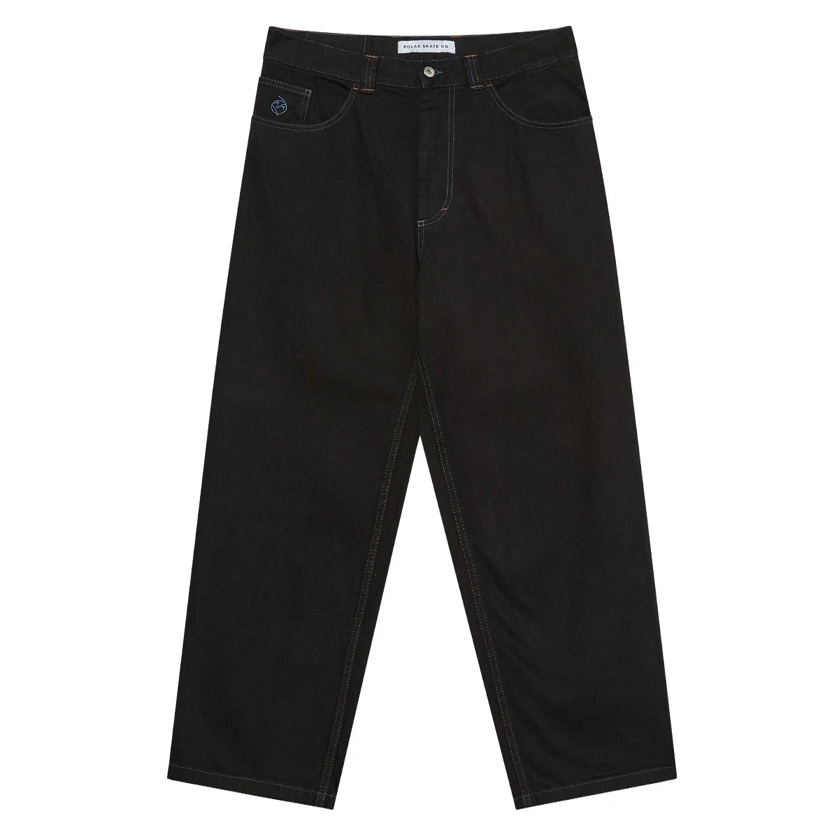 Polar Big Boy Jeans - Black/Blue Stitching