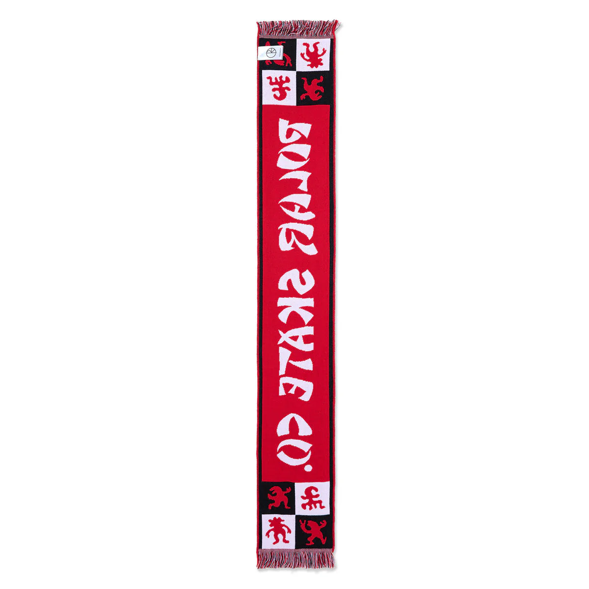 Polar Checkers Football Scarf - Red - Image 3