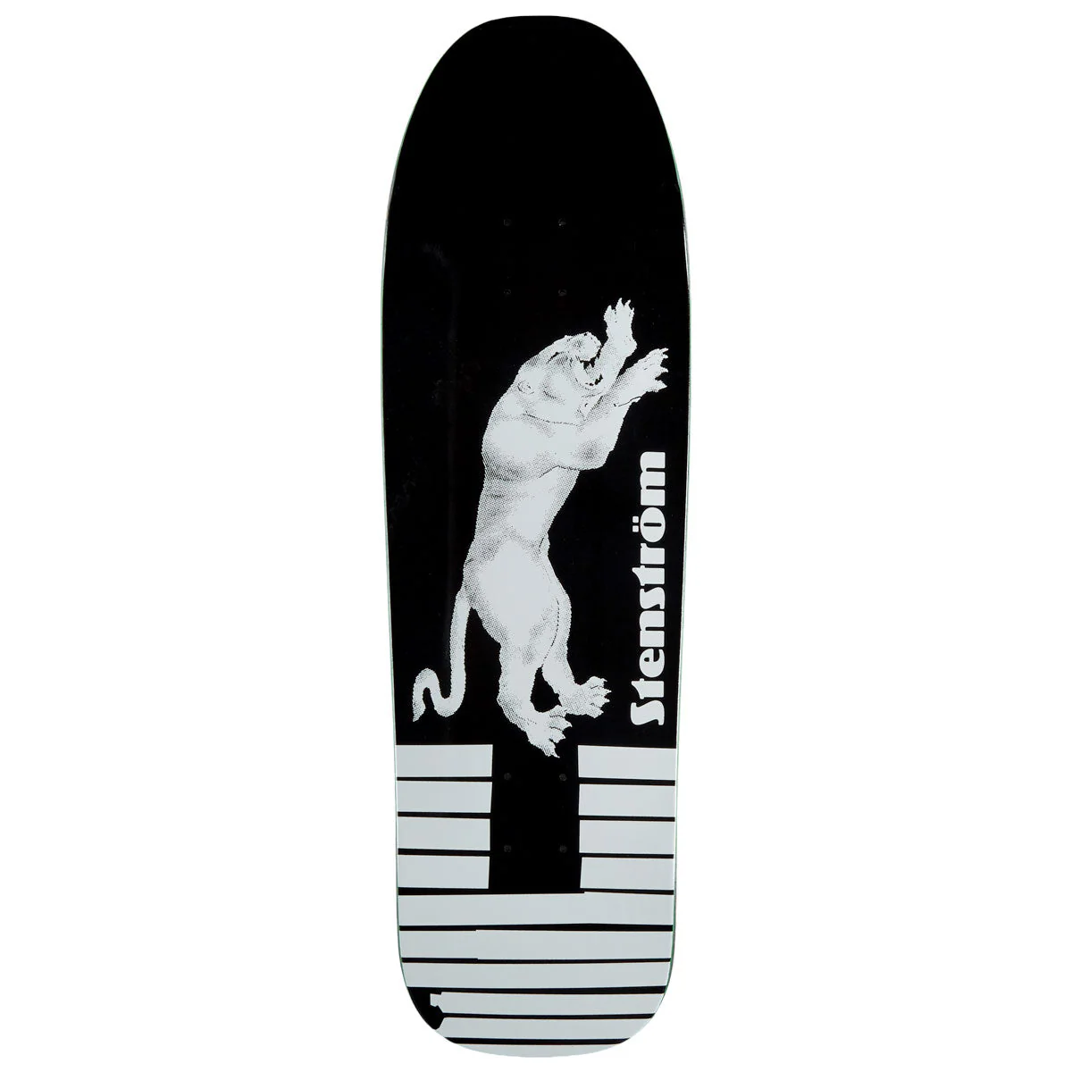 Polar David Stenström Tape & Panther D1 Shape Skateboard Deck - Black - 9.25"