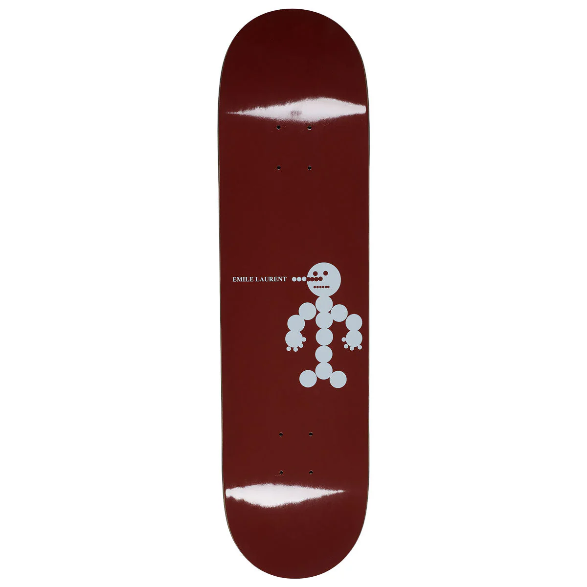 Polar Emile Laurent Snowman Skateboard Deck - Wine - 8.25"
