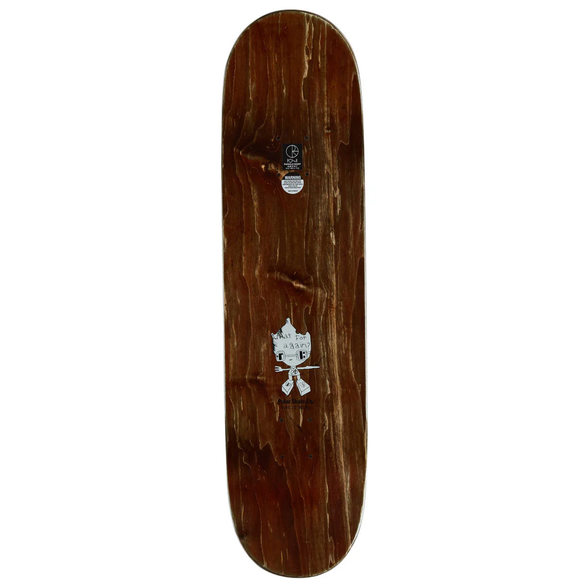 Polar Oski I Think You Perfect Skateboard Deck - Brown - 8.25" - Image 2