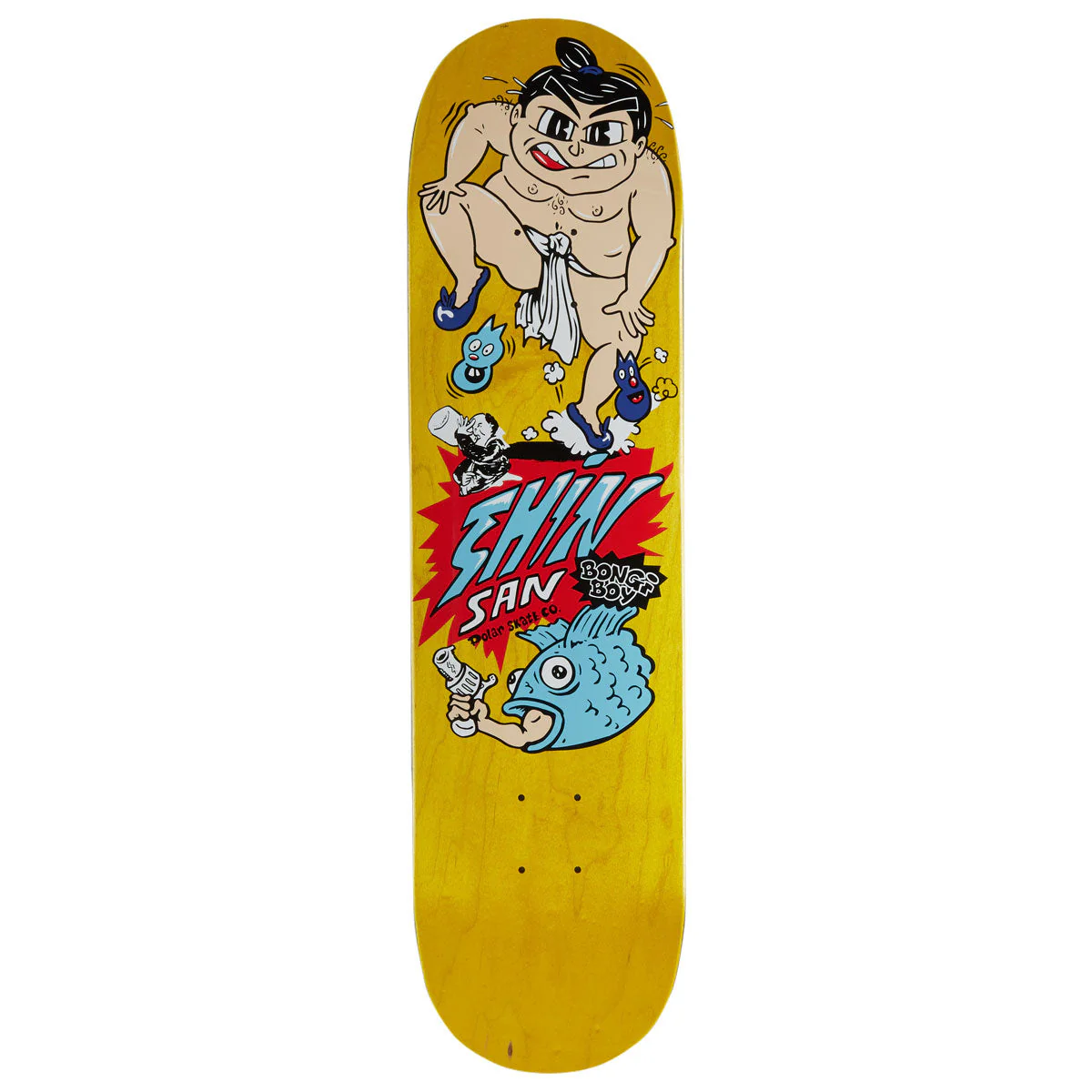 Polar Shin Sanbongi Bongi Boy Skateboard Deck - Yellow - 8.00"