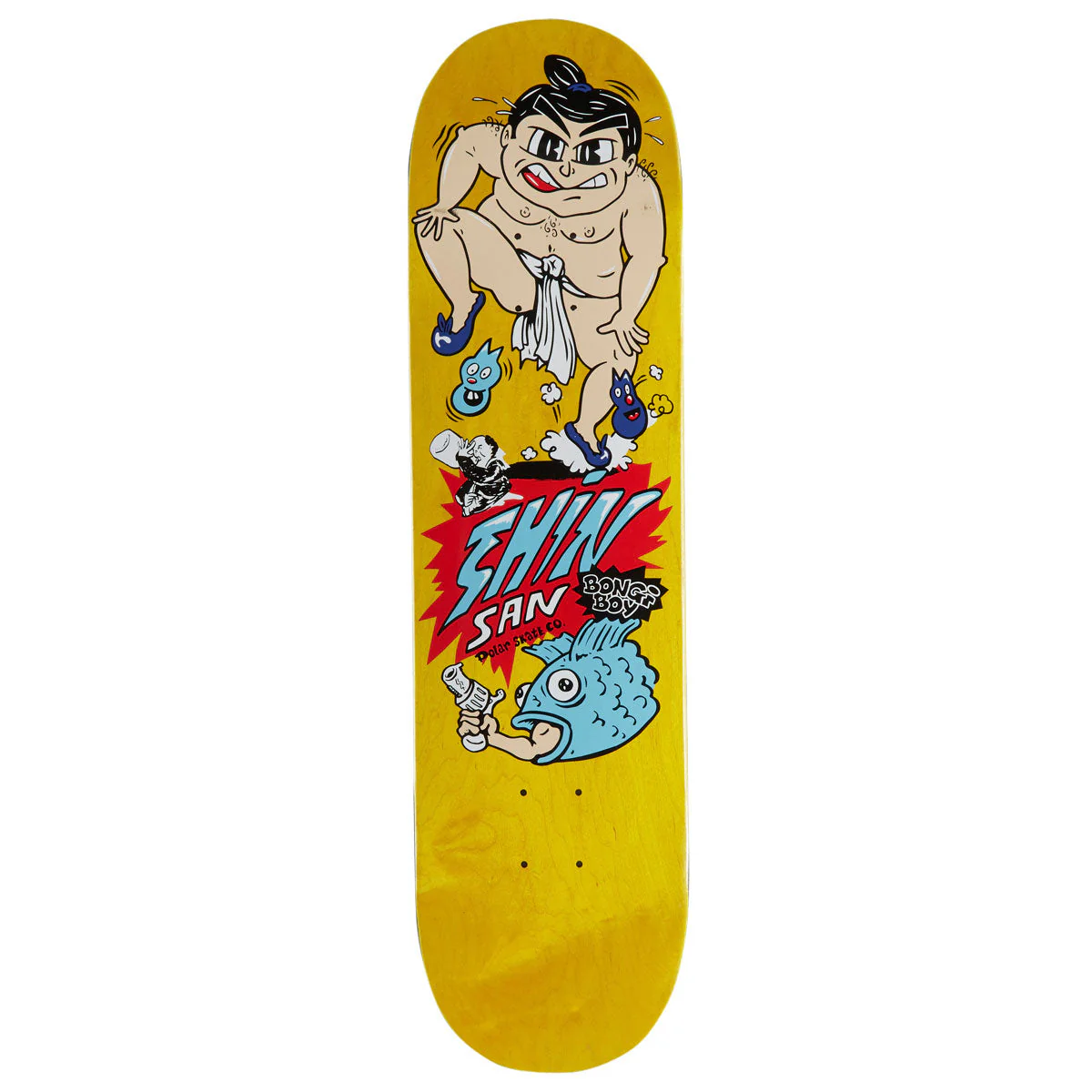 Polar Shin Sanbongi Bongi Boy Skateboard Deck - Yellow - 8.25"