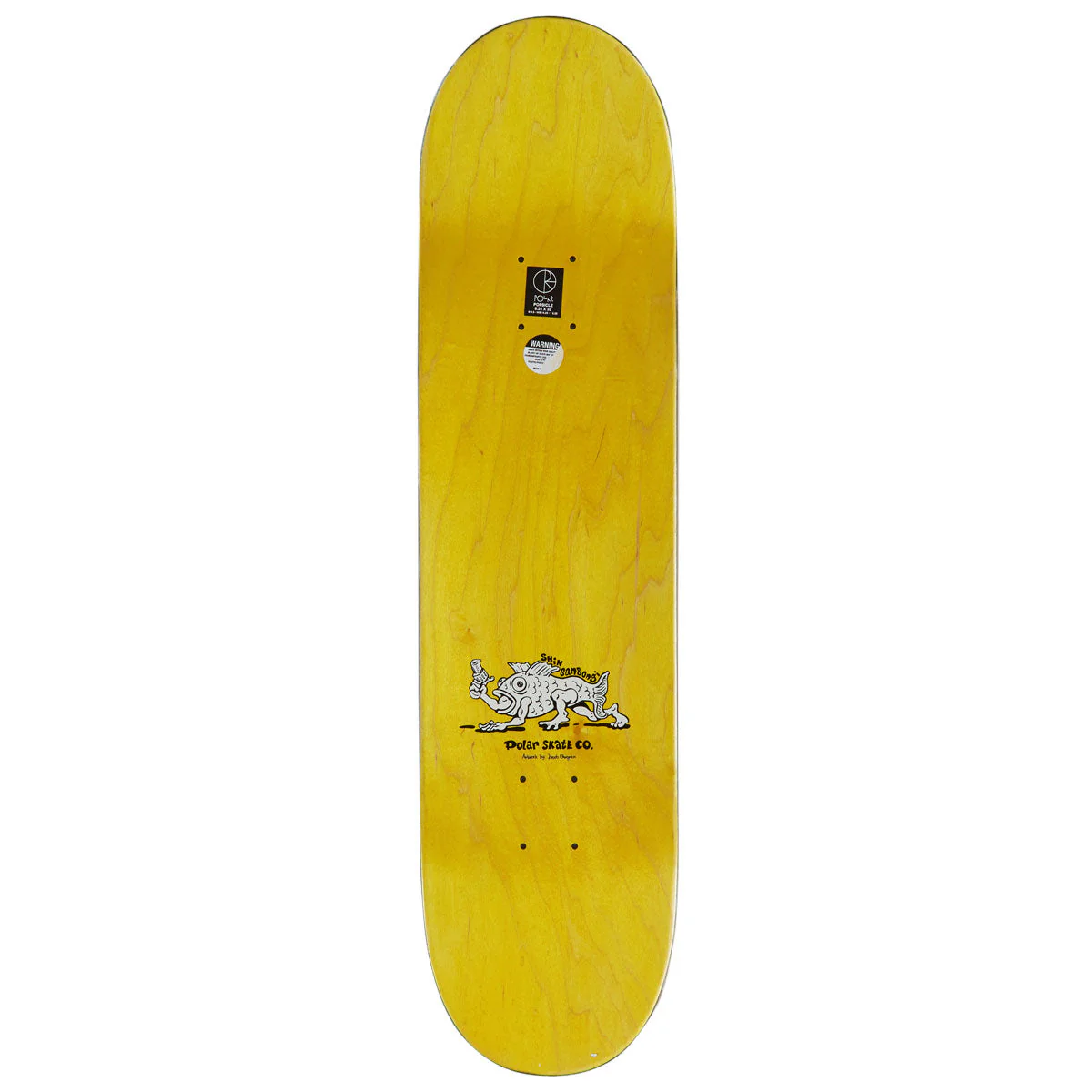 Polar Shin Sanbongi Bongi Boy Skateboard Deck - Yellow - 8.25" - Image 2