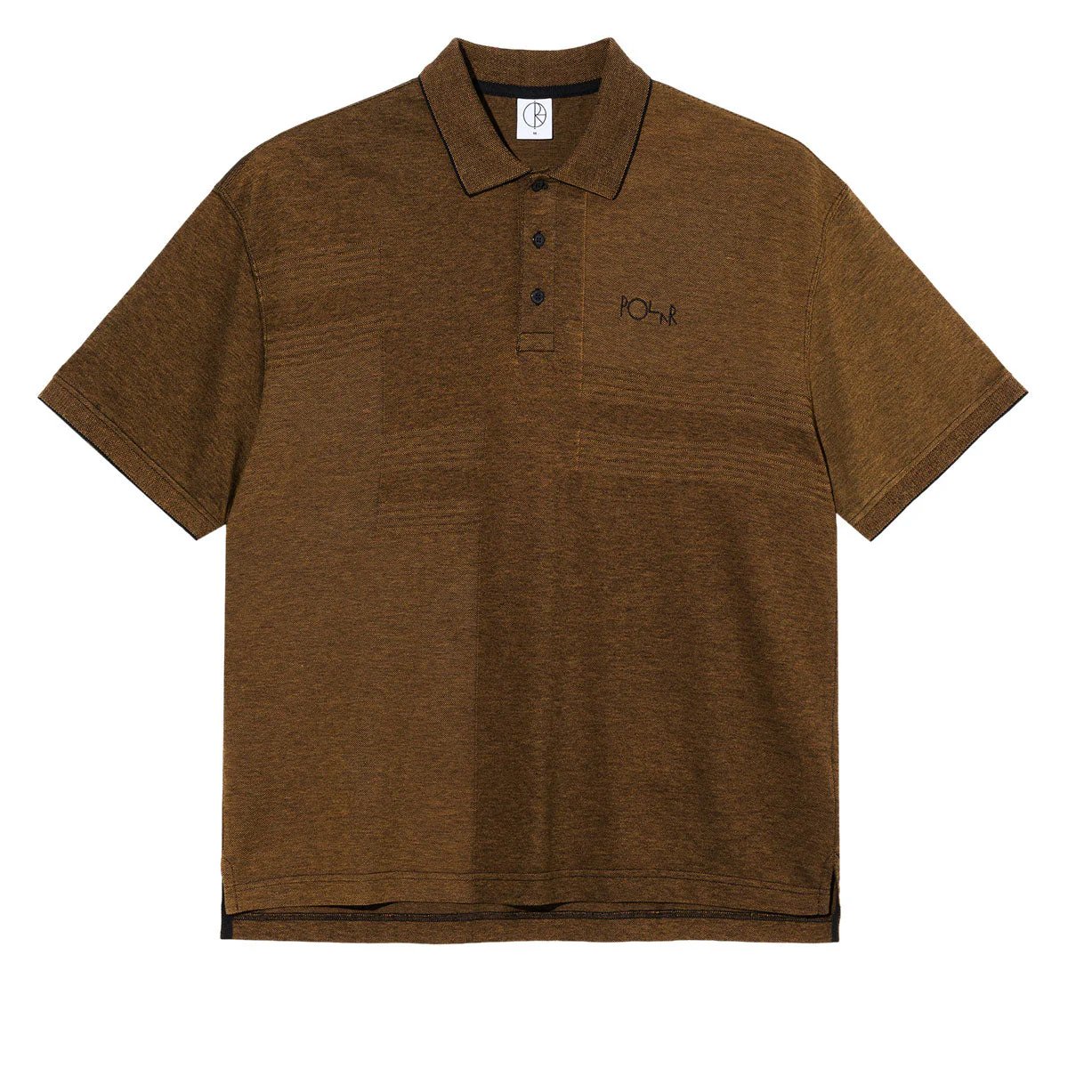 Polar Surf Pique Polo Shirt - Black/Caramel