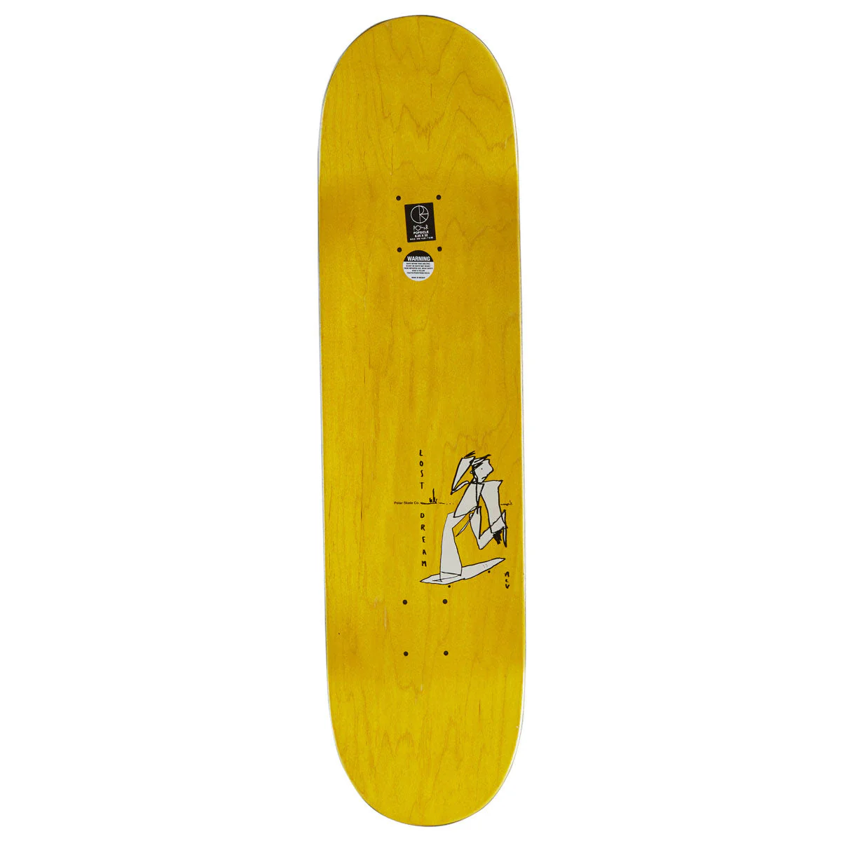 Polar Team Alv Soul Portrait Skateboard Deck - Grey - 8.25" - Image 2