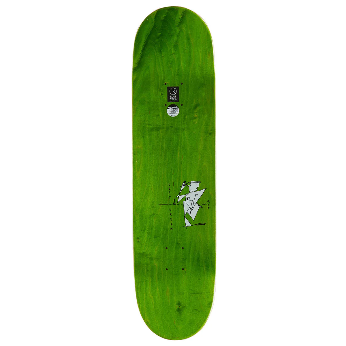Polar Team Alv Still Pushing Skateboard Deck - 8.125" - Image 2