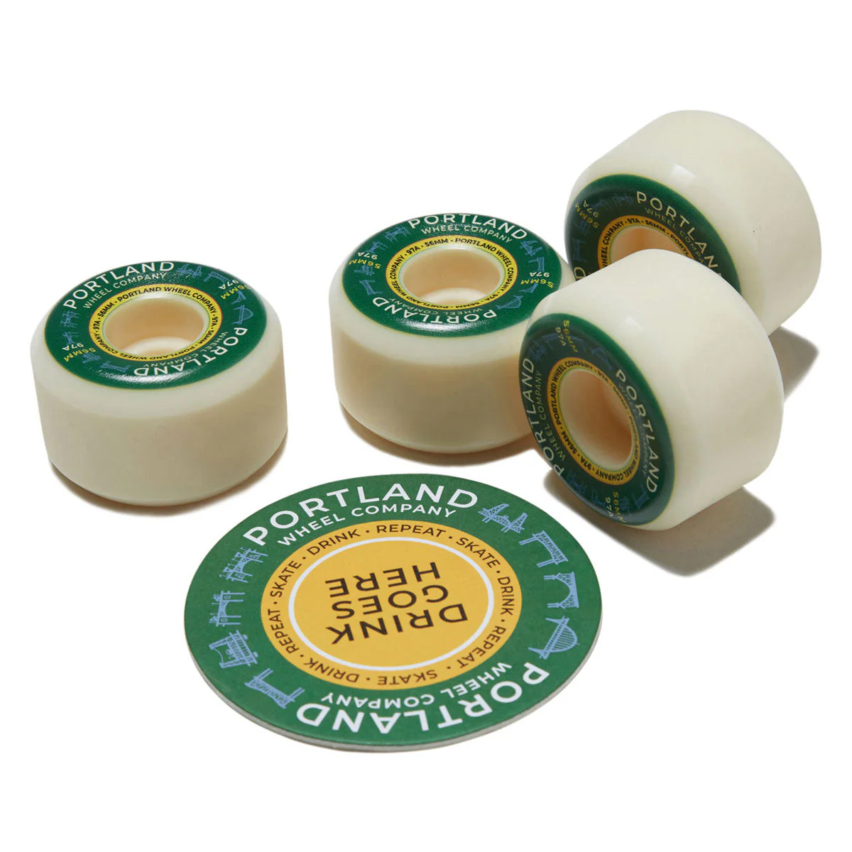 Portland Wheel Company Bridge Town 97d Skateboard Wheels - 56mm - Image 3