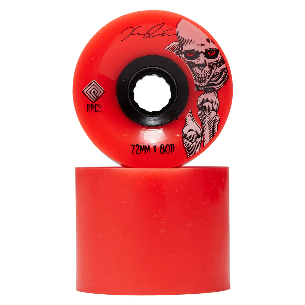 Powell-Peralta Downhill Kevin Reimer 80a Longboard Wheels - Red/Black Hub - 72mm - Image 2
