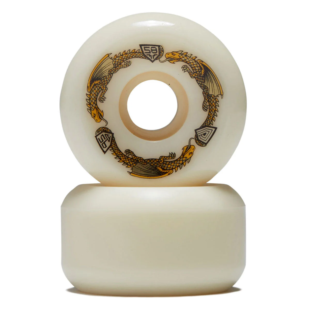 Powell-Peralta Dragon Formula 95a RB2 Skateboard Wheels - Off White - 58mm - Image 2
