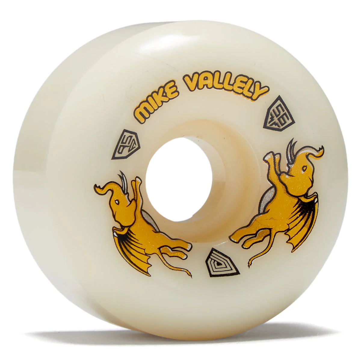 Powell-Peralta Dragon Formula Mike Vallely 95a V6 Skateboard Wheels - Off White - 56mm