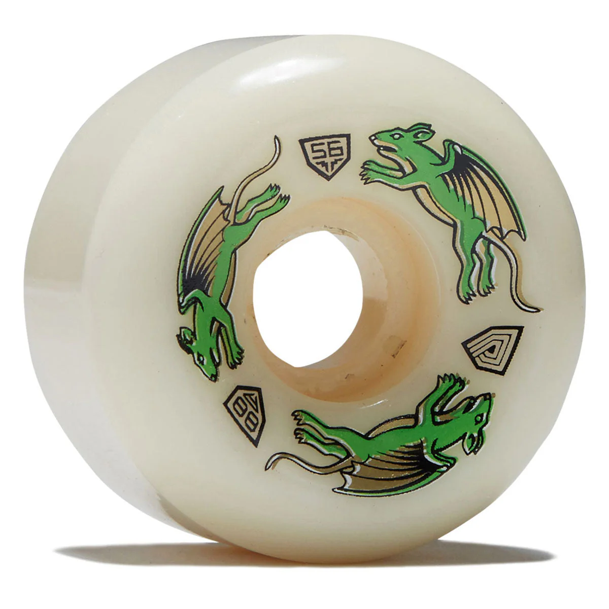 Powell-Peralta Dragon Formula Nano Rat 88a AV6 Skateboard Wheels - Off White - 56mm