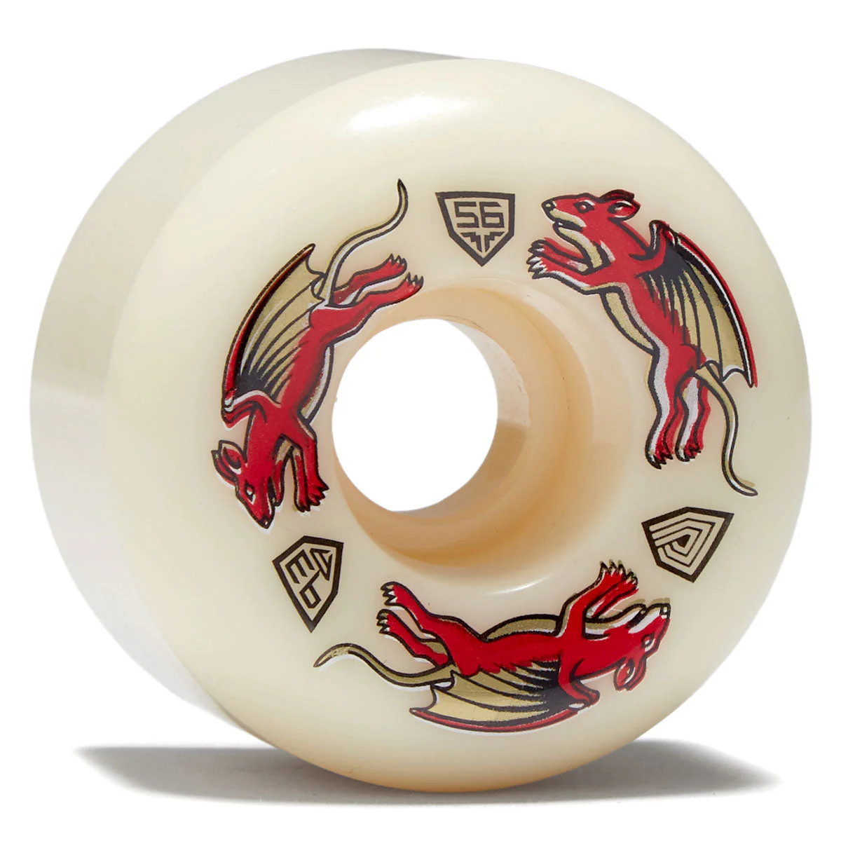 Powell-Peralta Dragon Formula Nano Rat 93a A2 Skateboard Wheels - Off White - 56mm