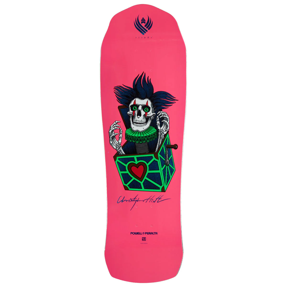 Powell-Peralta Flight Chris Hiett Skull Skateboard Deck - 9.50"