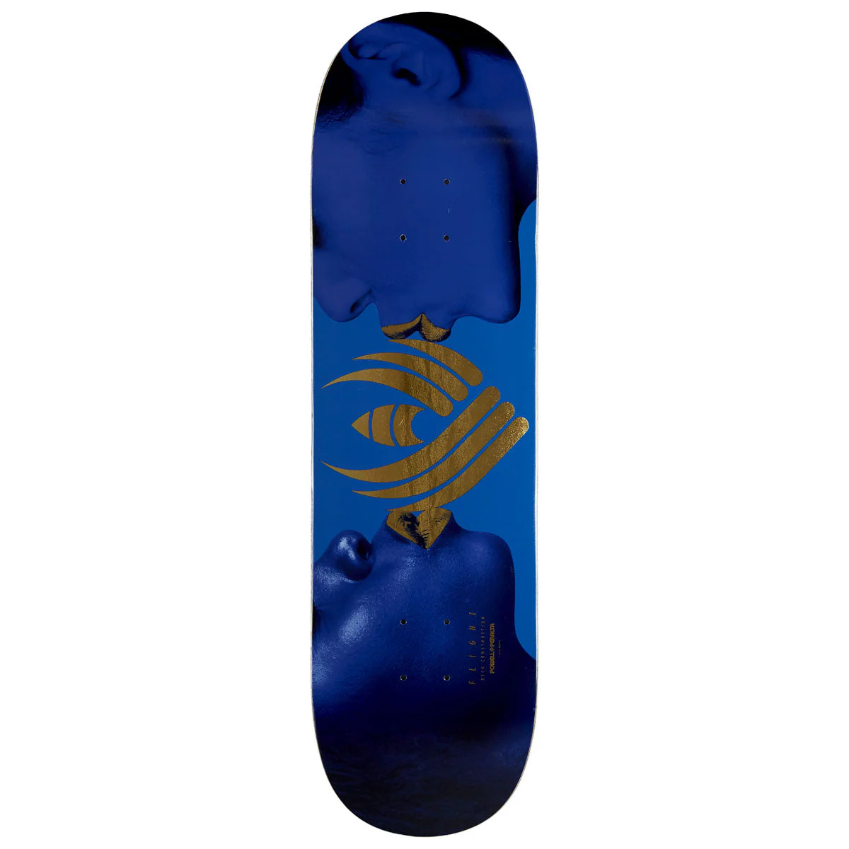 Powell-Peralta Flight Kiss Skateboard Deck - Blue/Gold Foil - 8.63"
