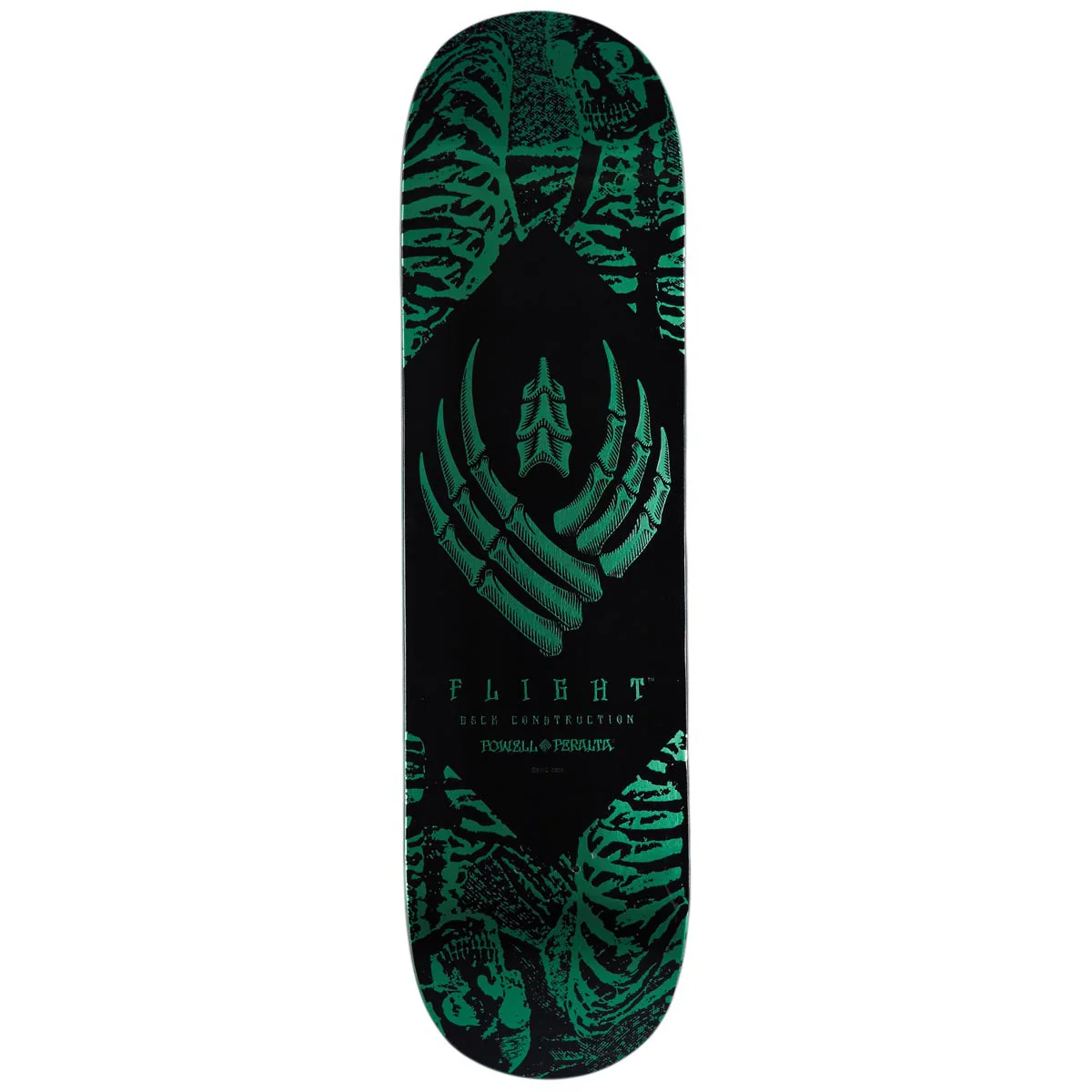 Powell-Peralta Flight Skeleton Skateboard Deck - Teal Foil - 8.13"
