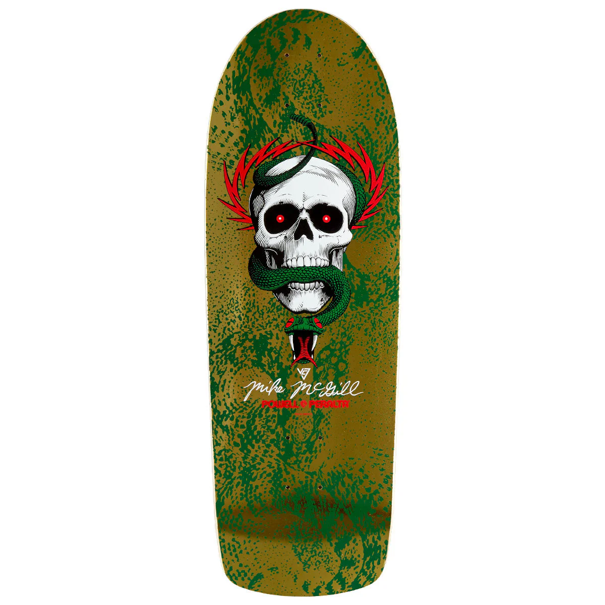 Powell-Peralta Mike McGill Skull & Snake 18 Skateboard Deck - Gold Foil - 10.00"