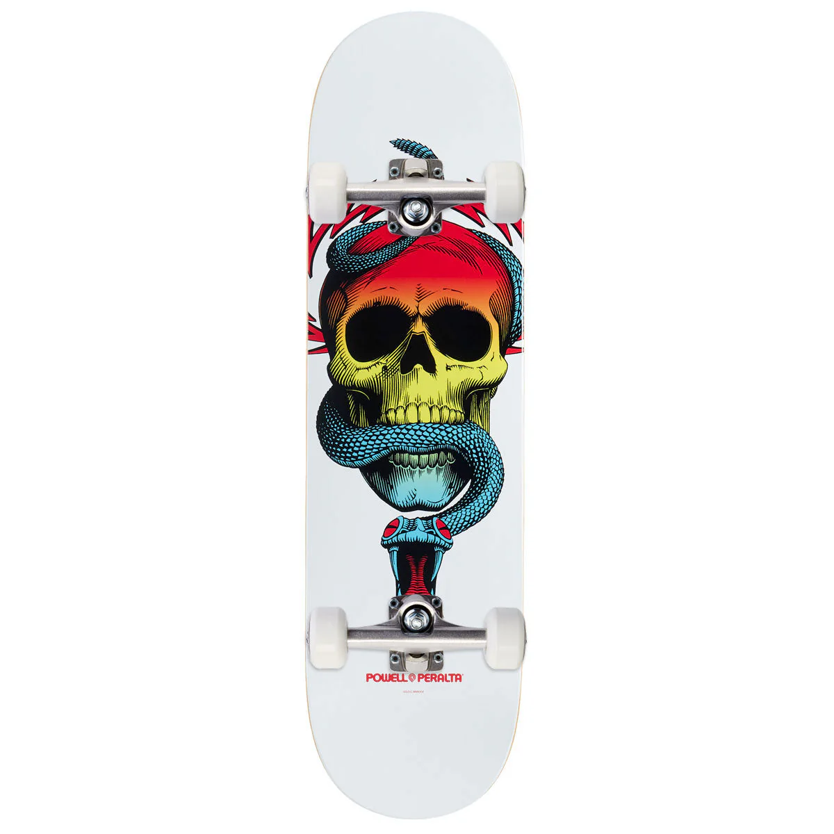 Powell-Peralta Mike McGill Skull & Snake Skateboard Complete - Yellow Fade/White - 8.50"