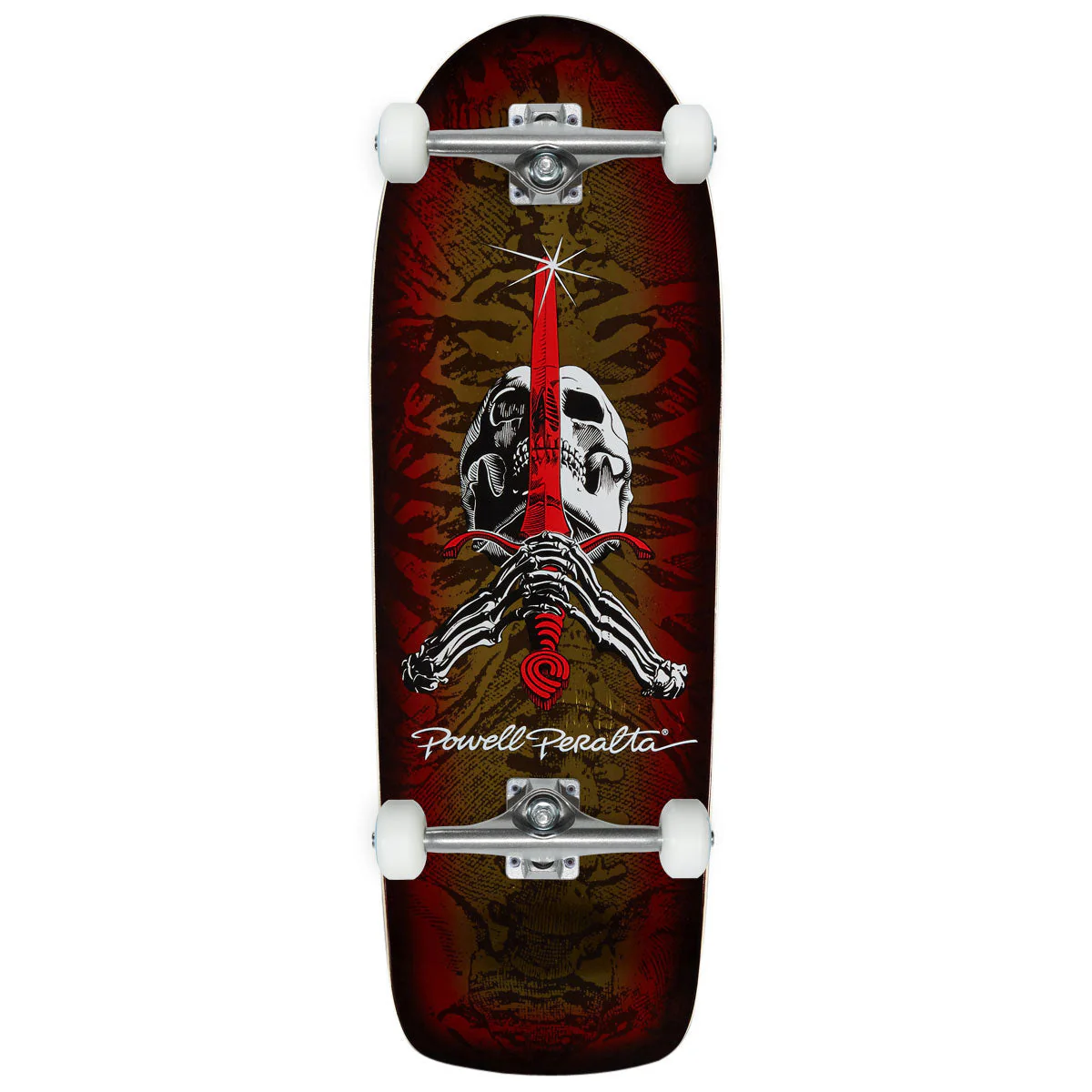 Powell-Peralta Ray Rodriguez OG Skull & Sword Reissue Skateboard Complete - Gold Foil - 10.00"