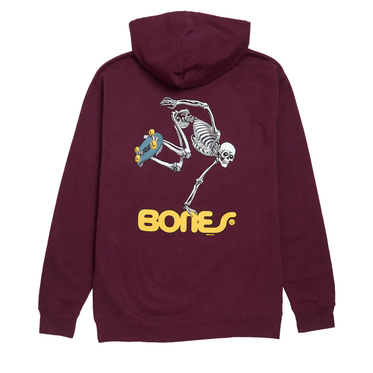 Powell-Peralta Skateboard Skeleton Hoodie - Maroon