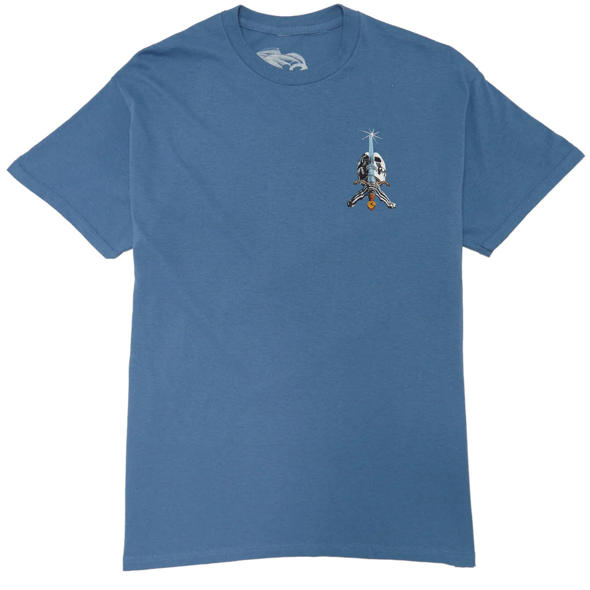 Powell-Peralta Skull And Sword T-Shirt - Indigo Blue - Image 2