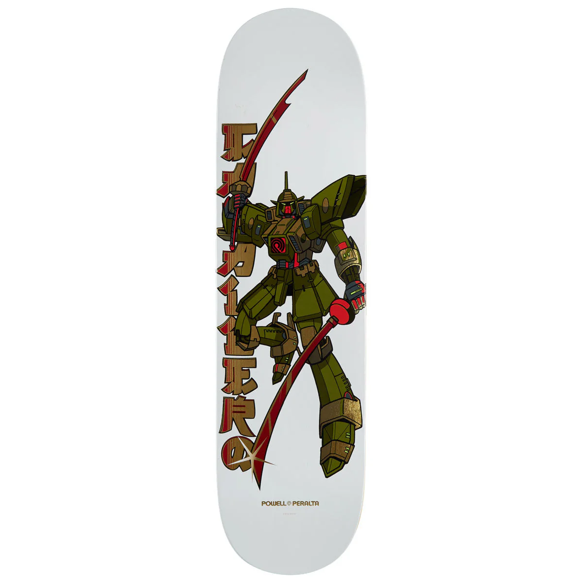 Powell-Peralta Steve Caballero Gundam Skateboard Deck - Burgundy/Gold Foil - 8.25"