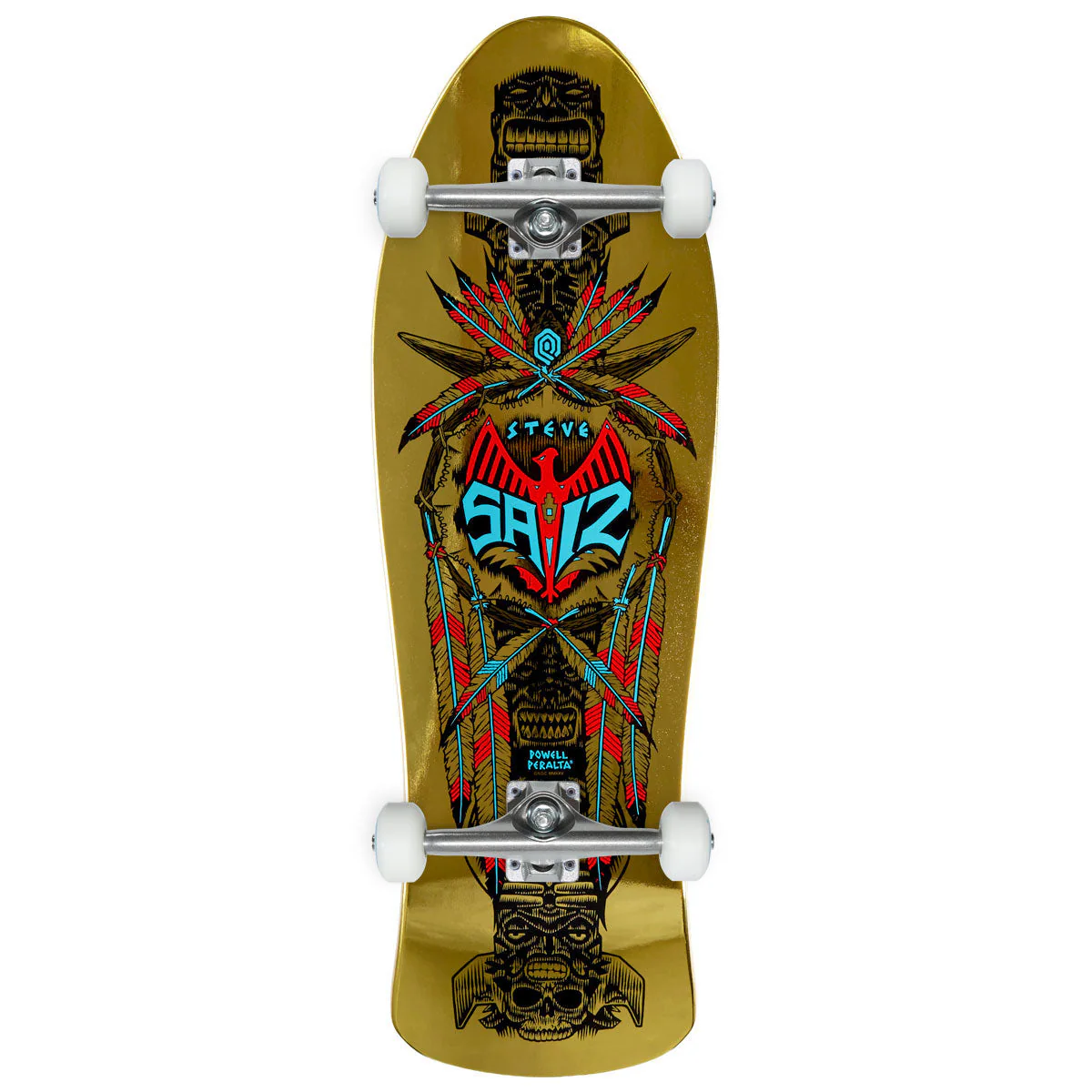 Powell-Peralta Steve Saiz Totem 06 Skateboard Complete - Gold Foil - 10.00"