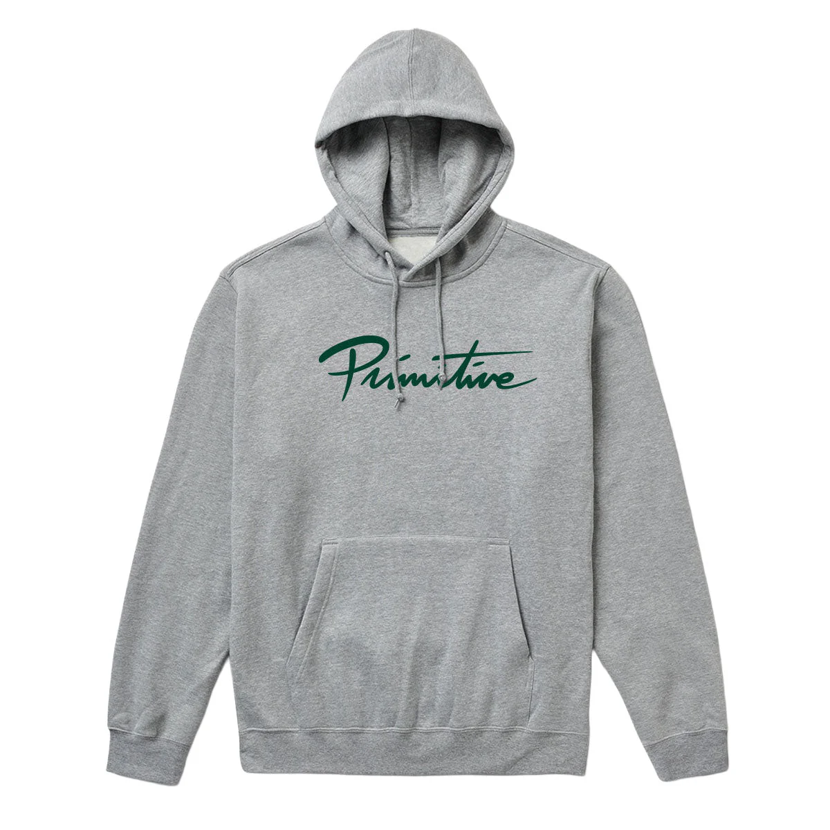 Primitive Nuevo Script Hoodie - Heather Grey/Green