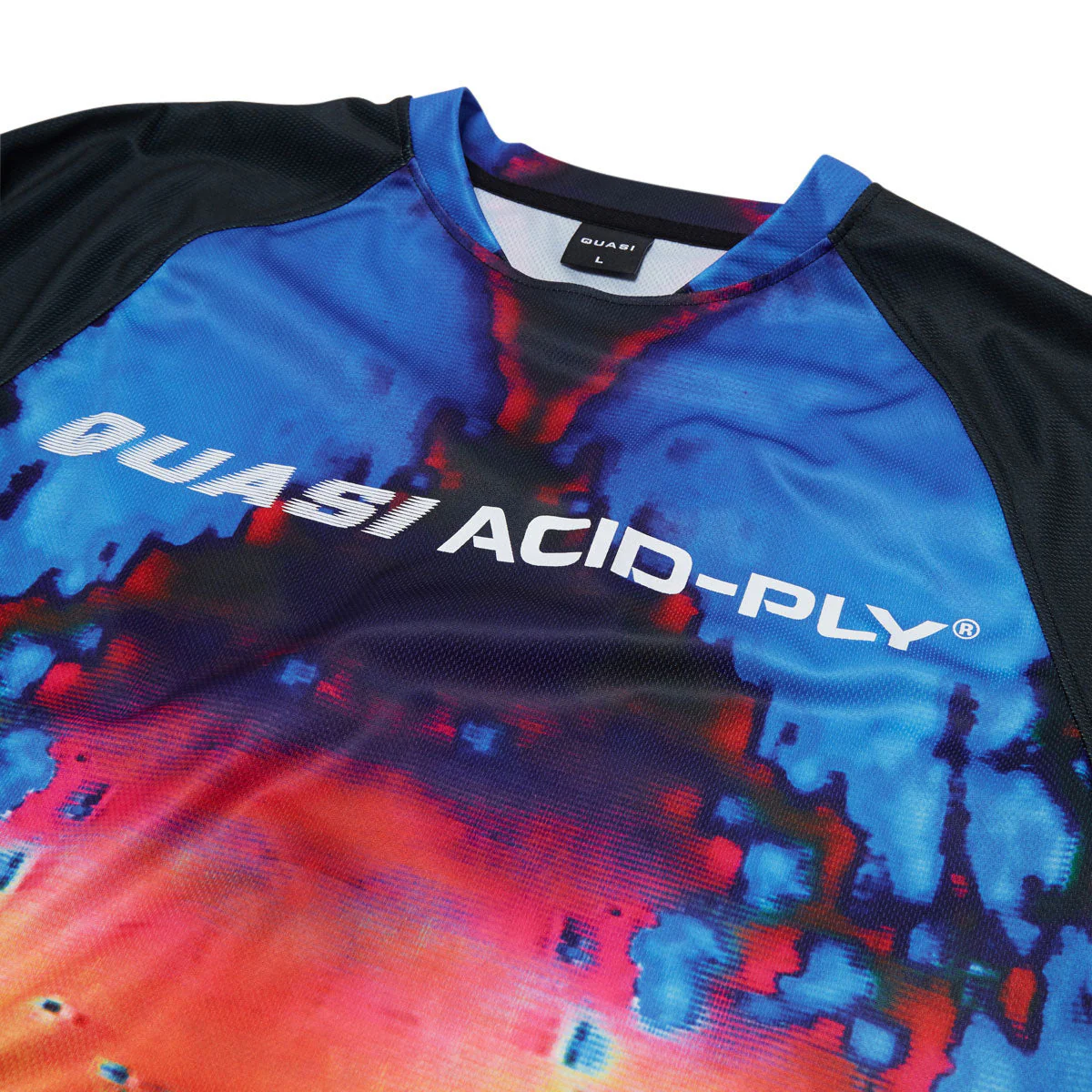 Quasi Gasser Moto Long Sleeve Jersey - Electric Blue - Image 3