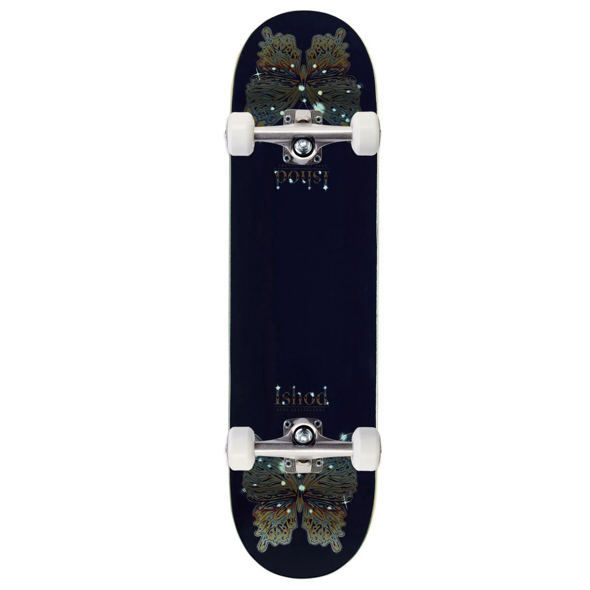 Real Ishod Mariposa Chrome Redux Twin Tail Skateboard Complete - Navy - 8.25"