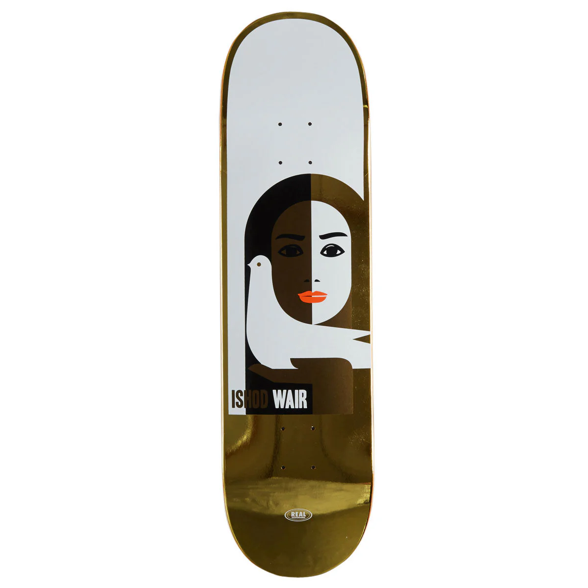 Real Ishod Peace LTD Foil Skateboard Deck - Gold - 8.25"