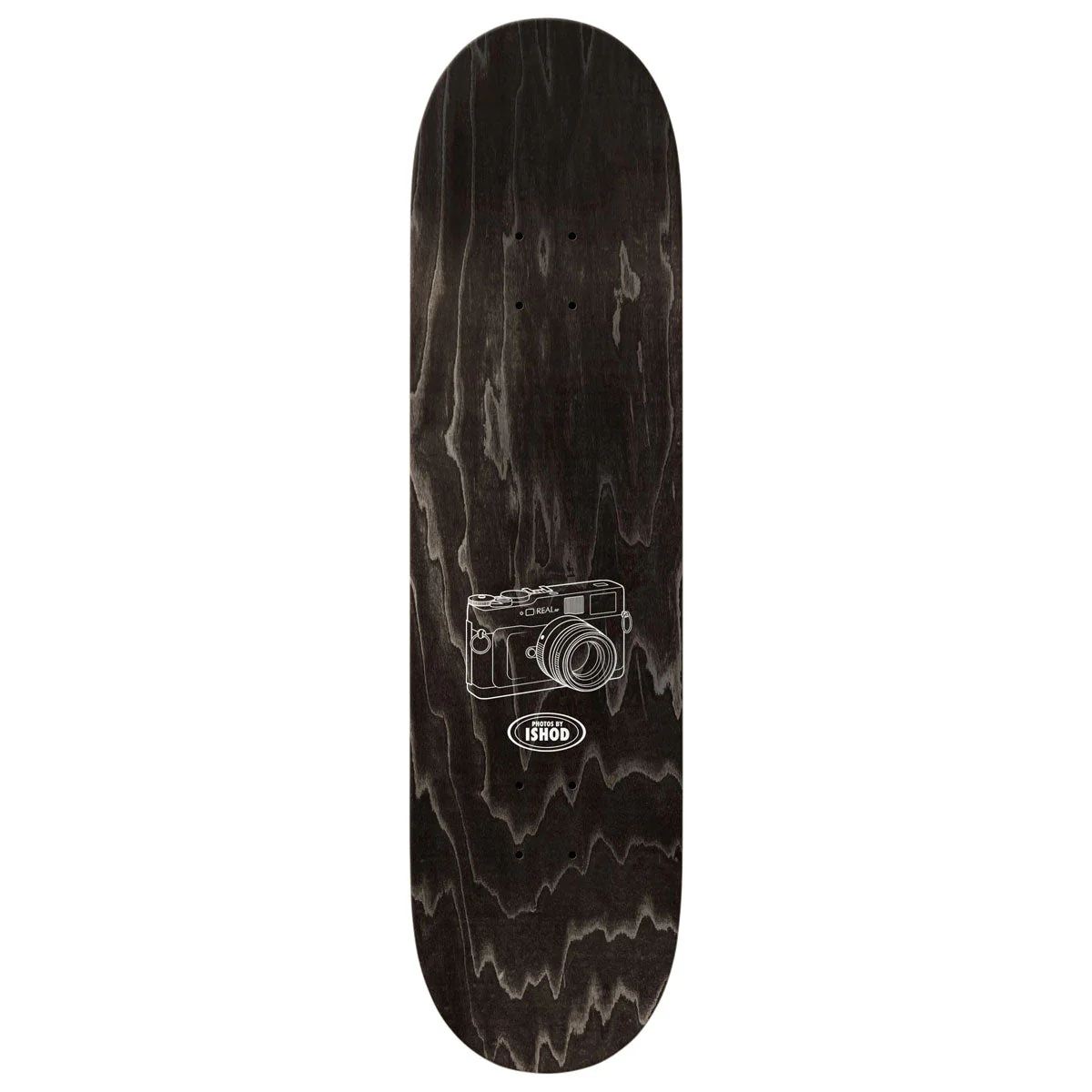 Real Ishod Photos Twin Tail Slick Skateboard Deck - Black - 8.30" - Image 2
