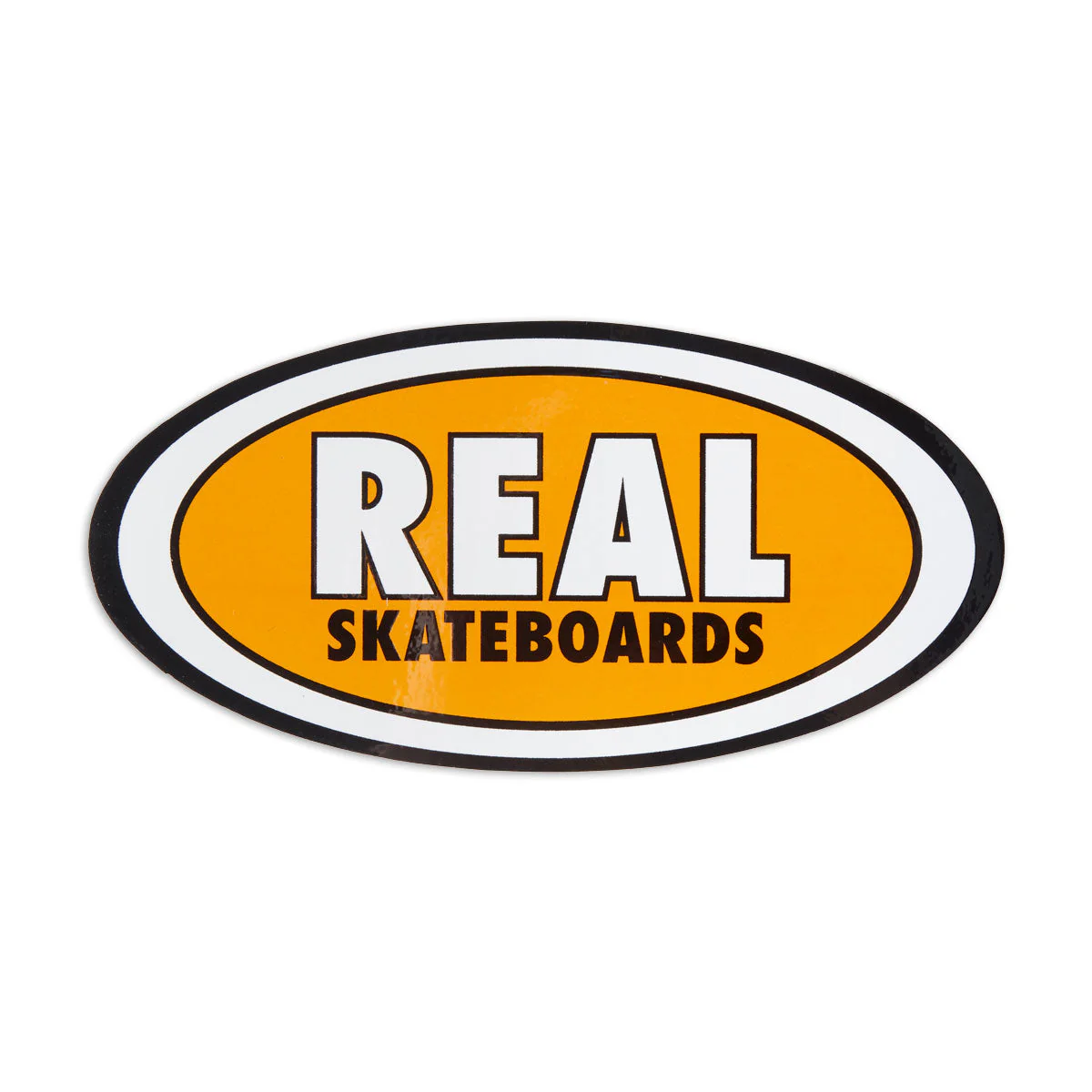 Real Staple Oval MD Sticker - Orange