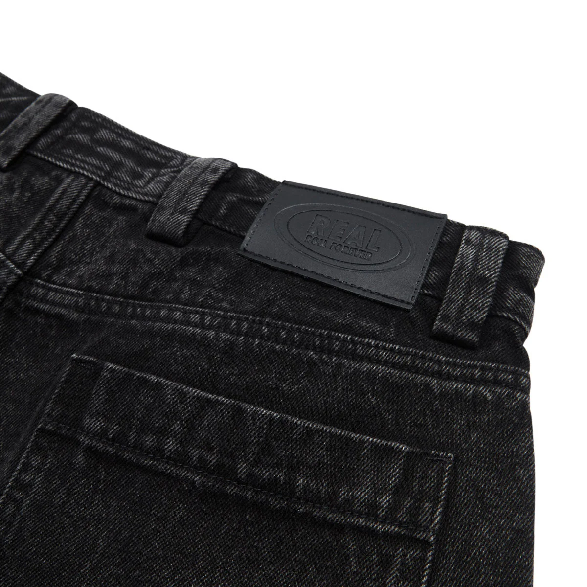 Real Street Cleaner Denim Shorts - Black Stone/Acid Wash - Image 5