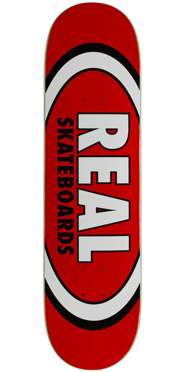 Real Team Classic Oval Skateboard Deck - Red - 8.12"