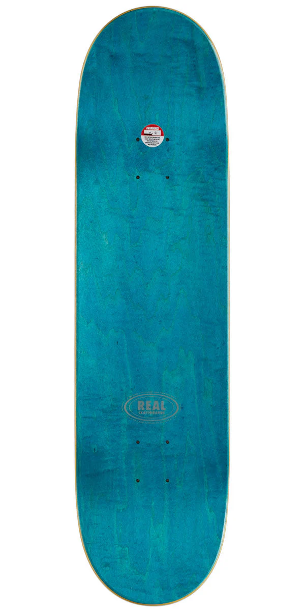 Real Team Classic Oval Skateboard Deck - White - 8.38" - Image 2