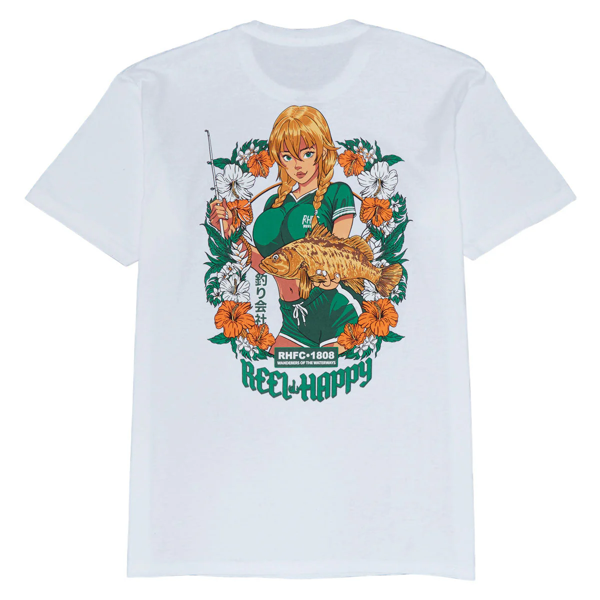 Reel Happy Goldie T-Shirt - White