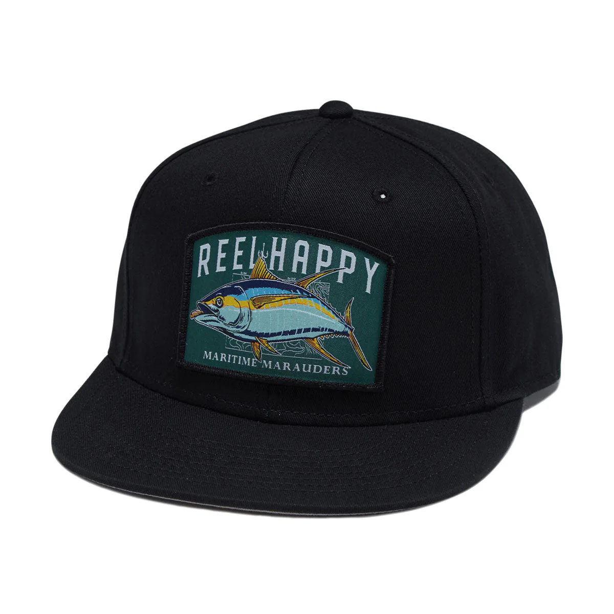 Reel Happy Tuna Grande Snapback Hat - Black