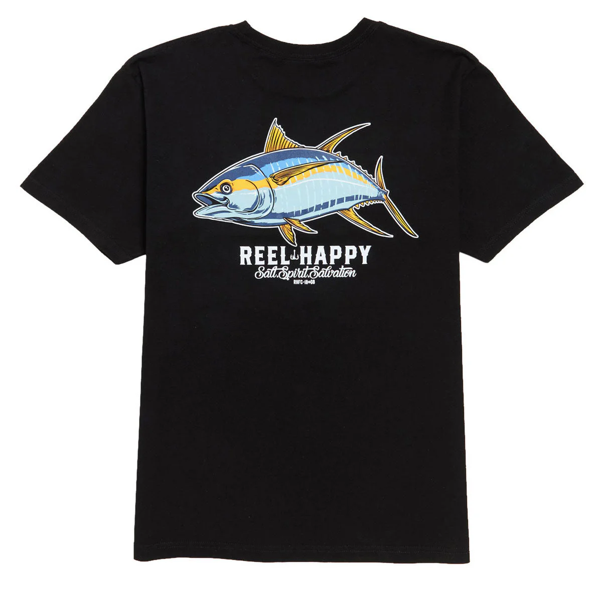 Reel Happy Tuna Grande T-Shirt - Black