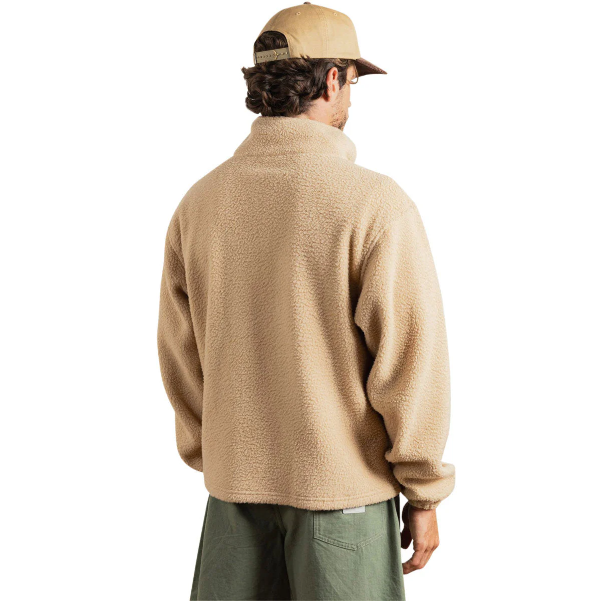Rhythm Essential Quater Zip Sweatshirt - Ecru - Image 4